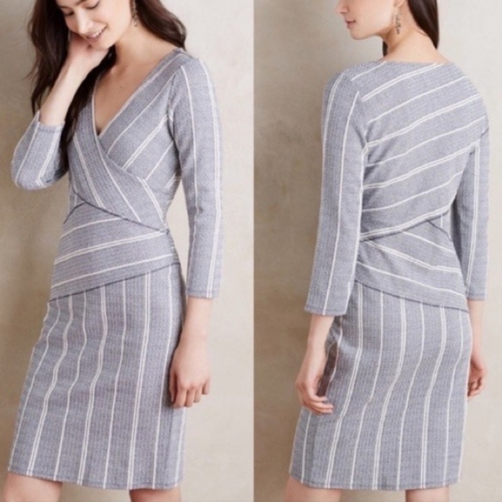 Maeve Anthropologie Wrapped Column Dress